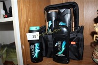 NEW IN TRAVEL BAG 4 AXE PRODUCTS