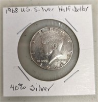 1968 USA Silver Half Dollar 40%