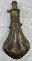 Vintage Brass & Copper Adjustable Powder Flask