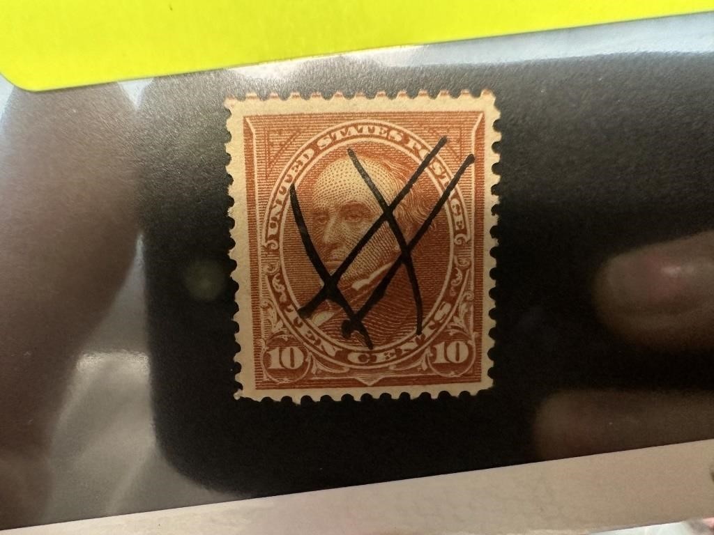 283 1898 WEBSTER ISSUE W TIC TAC TOE CANCEL