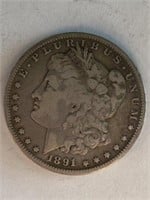 1891     Morgan Silver Dollar