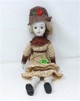 Porcelain Doll w/ Lace Floral Dress