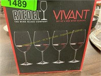 3 Riedel red  wine glasses