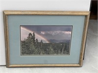Framed Jim P. Garrison Picture w/Rainbow