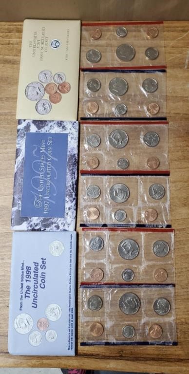 (3) U.S. Mint Sets 1990-1997-1998