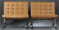 4 Mies Van Der Rohe Barcelona chairs by Knoll.