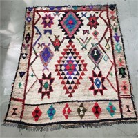 Vintage handmade Moroccan style rug