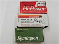 Partial Boxes of Gun Ammo 22 S & 22LR