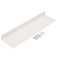 L Shaped White Metal Floating Shelf Modern Heavy