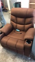 Brown electric recliner
