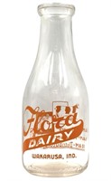 Flora Dairy Quart Milk Bottle