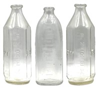 (3) Antique Glass Pyrex Baby Bottles