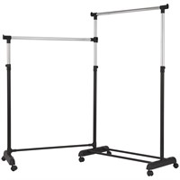 Mainstays Chrome & Black Adjustable Rolling Corner