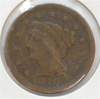 1848 LARGE CENT  VF