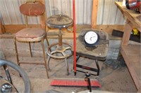 Shop Stools & Broom