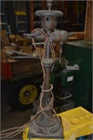 Antique Cast Iron 2 Bulb Lamp Base