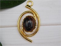 MAHOGANY OBSIDIAN PENDANT ROCK STONE LAPIDARY SPEC