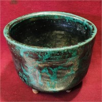 Vintage Footed Pottery Bowl