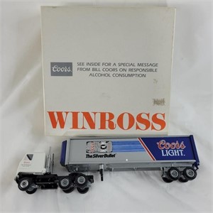 Coors diecast semi truck and trailer