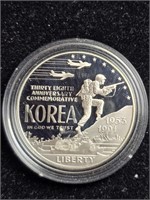 1991P Korean War Commemorative One Dollar