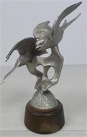 1976 Buruques Pewter swallow sculpture.