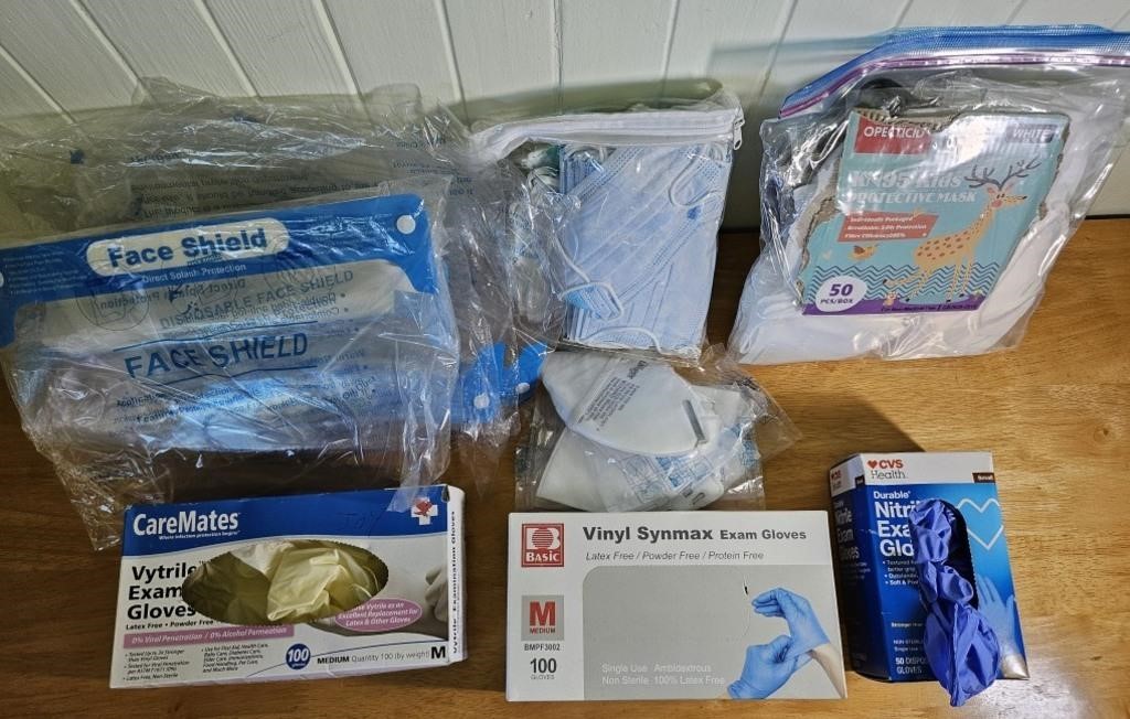 Face mask/ rubber gloves lot