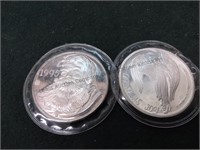 Two 1 oz silver rounds two times your money