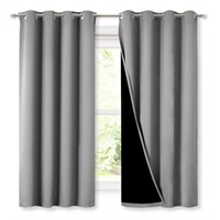 NICETOWN 100% Blackout Curtains with Black