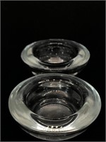 Pair of Clear Glass Tealight Vases 3 x 1 inches