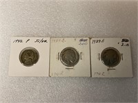 Silver nickels,2 buffalo