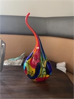 Original Multicolor Abstract Art Glass Sculpture