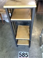 Wood and metal shelf stand - 40T x 14W x 15D