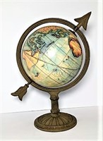 Small Desk Top Globe with Cast Iron Base