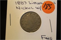 1883 Liberty Head V-Nickel With Cents