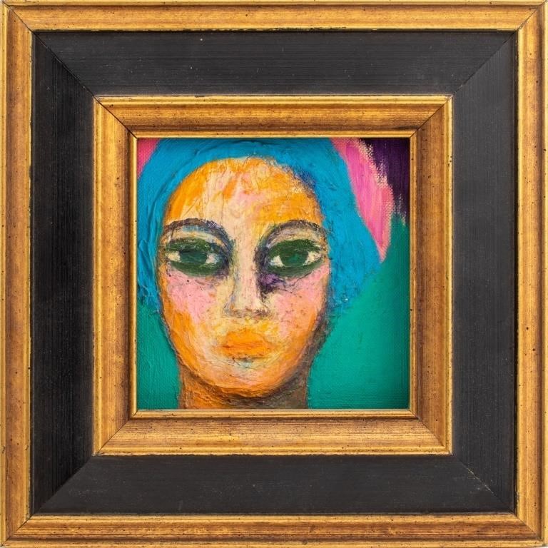 Kayo Lennar "Rosalia" Mixed Media on Canvas, 1985