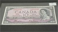 1954 Canada Devil's Face 10 Dollar Banknote