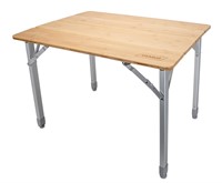 Camco Folding Bamboo Table with Aluminum Legs | Na