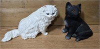 Lot Of 2 Ornamental Cat Figurines