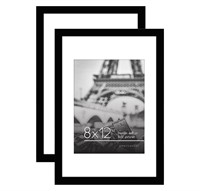 Americanflat 8x12 Picture Frame Set of 2 in Black