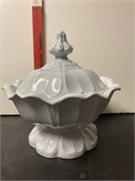 Large lidded bowl/compote - small chip in lid