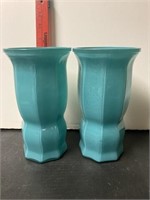 Pair of glass vases