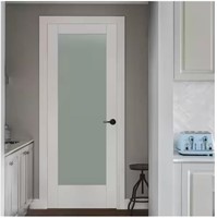 36 in. x 80 in. Interior Door w/Translucent Glass