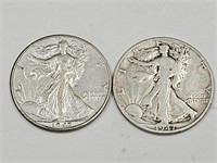 1947 D Silver Walking Liberty Coins-2