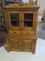 EARLY PRIMITIVE CHINA CABINET FOR MINIATURES