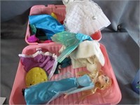 doll and clothing lot .