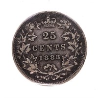 Canada 1888 25 Cents VF 30 ICCS