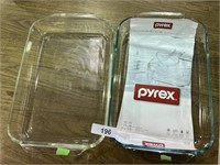 (2) 10x15: Glass Casseroles