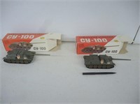 2 METAL CY-100 TANKS 1:43 SCALE