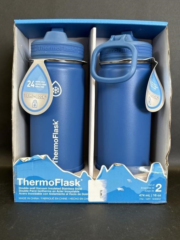 Two ThermoFlask Double Wall Insulated Thermos