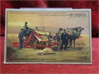 McCormick Harvesting Machine co card.